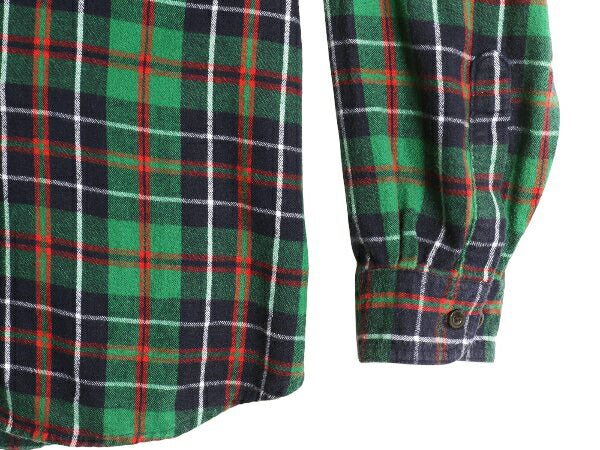 00s エルエルビーン チェック 長袖 ボタンダウン フランネル シャツ メンズ XL オールド 長袖シャツ ネルシャツ BD コットン 大きいサイズ