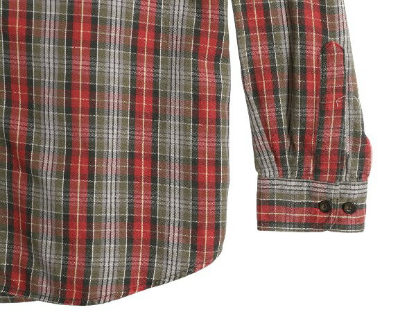 00s エルエルビーン チェック 長袖 ボタンダウン フランネル シャツ メンズ L 古着 オールド コットン 長袖シャツ ネルシャツ マルチカラー