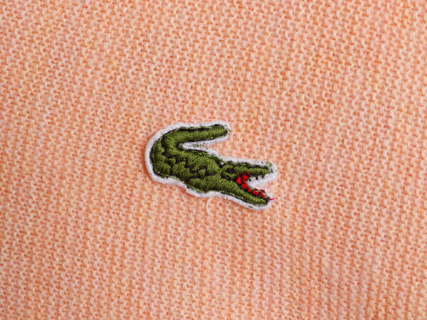 70s 80s USA製 ラコステ Vネック アクリル ニット セーター メンズ レディース L ヴィンテージ ワンポイント ワニ刺繍 シンプル カジュアル