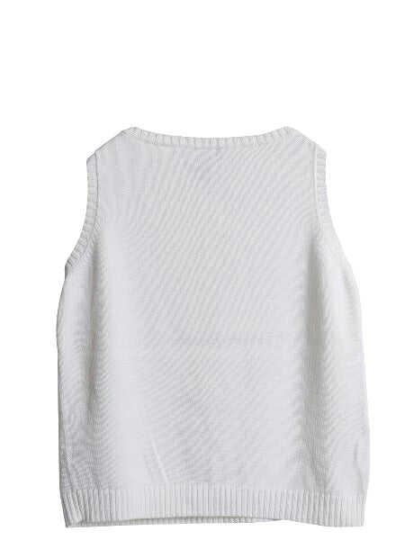 90s ローレン ラルフローレン ニット ベスト レディース XL 古着 オールド ポロ コットン ワンポイント 重ね着 ノースリーブ 大きいサイズ