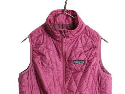 12年製 パタゴニア ナノ パフ ベスト レディース S / Patagonia 中綿 ナイロン キルティング フルジップ アウトドア パッカブル パープル
