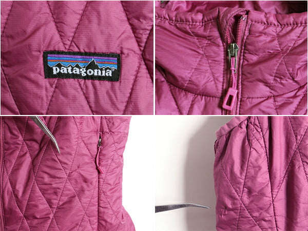 12年製 パタゴニア ナノ パフ ベスト レディース S / Patagonia 中綿 ナイロン キルティング フルジップ アウトドア パッカブル パープル