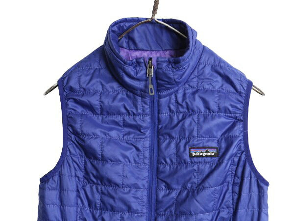 14年製 パタゴニア ナノ パフ ベスト レディース S / Patagonia 中綿 ナイロン キルティング フルジップ アウトドア パッカブル 重ね着 青