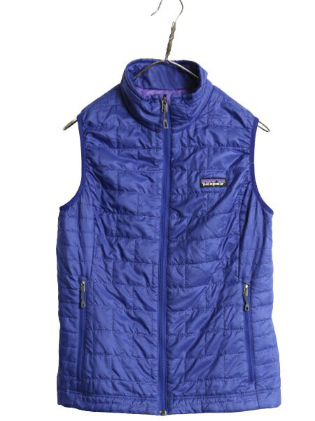 14年製 パタゴニア ナノ パフ ベスト レディース S / Patagonia 中綿 ナイロン キルティング フルジップ アウトドア パッカブル 重ね着 青