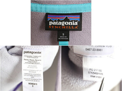 15年製 パタゴニア ライトウェイト シンチラ スナップT レディース S / PATAGONIA アウトドア プルオーバー ブルゾン ジャケット ツートン