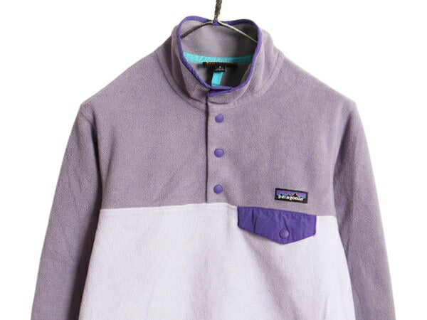 15年製 パタゴニア ライトウェイト シンチラ スナップT レディース S / PATAGONIA アウトドア プルオーバー ブルゾン ジャケット ツートン