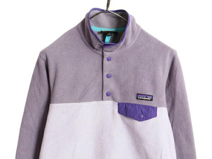 15年製 パタゴニア ライトウェイト シンチラ スナップT レディース S / PATAGONIA アウトドア プルオーバー ブルゾン ジャケット ツートン