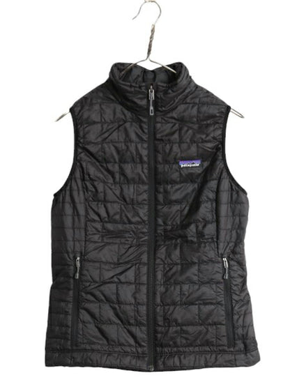 19年製 パタゴニア ナノ パフ ベスト レディース S / Patagonia 中綿 ナイロン キルティング フルジップ アウトドア パッカブル 重ね着 黒