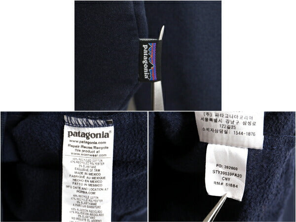 20年製 パタゴニア プリント スウェット フード パーカー メンズ S 古着 Patagonia トレーナー プルオーバー ストレッチ アウトドア 裏起毛