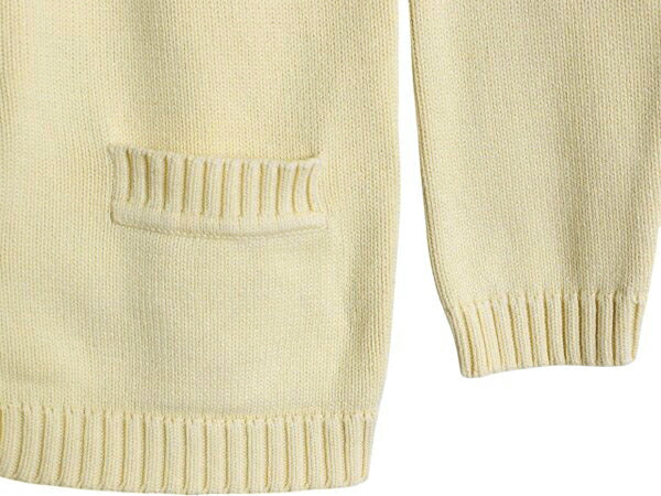 90s LAUREN ラルフローレン コットン ニット カーディガン レディース M / 90年代 オールド セーター ポケット付き 襟付き 前開き 羽織り