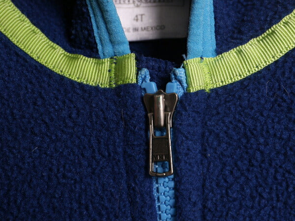 パタゴニア シンチラ フリース カーディガン キッズ 4歳 100cm / 08年製 Patagonia ジャケット 子供用 フルジップ フード パーカー ブルー