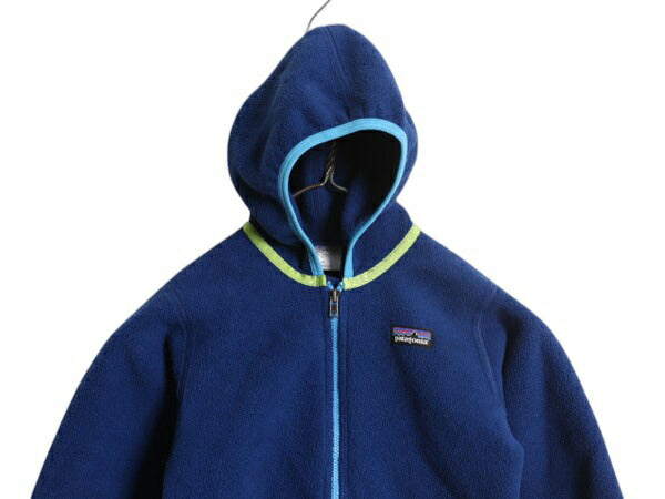 パタゴニア シンチラ フリース カーディガン キッズ 4歳 100cm / 08年製 Patagonia ジャケット 子供用 フルジップ フード パーカー ブルー