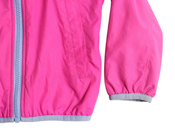 ノースフェイス リバーシブル パーカー ジャケット ベビー 90cm 古着 The North Face ベビー用 フリース ボーダー ナイロン ピンク フード