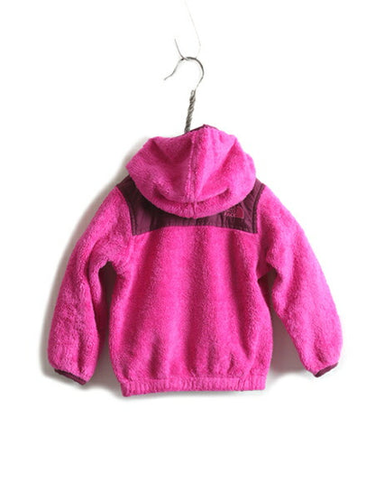 ベビー 70-80cm 程■ ノースフェイス 毛長 フリース ナイロン 切替 ジャケット ( 12-18M ) The North Face フードパーカー ブルゾン ピンク