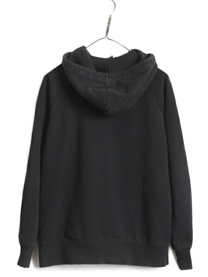 ノースフェイス プリント スウェット フード パーカー レディース M / The North Face プルオーバー 裏起毛 トレーナー アウトドア 薄手 黒
