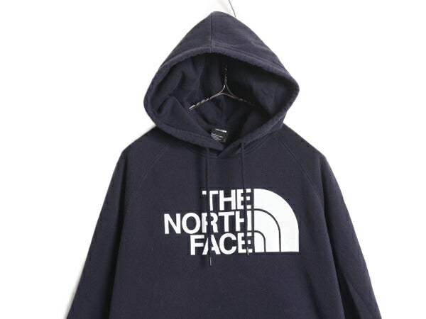ノースフェイス プリント スウェット フード パーカー レディース L 古着 The North Face アウトドア トレーナー プルオーバー 裏起毛 薄手