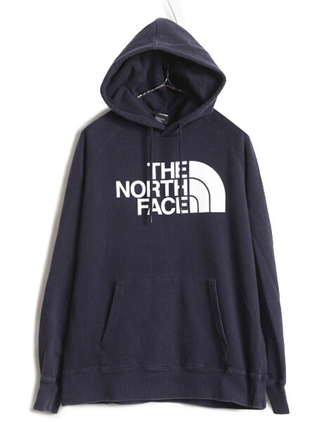 ノースフェイス プリント スウェット フード パーカー レディース L 古着 The North Face アウトドア トレーナー プルオーバー 裏起毛 薄手