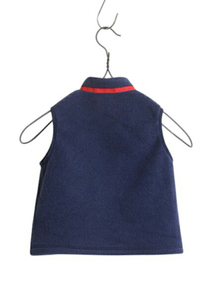 パタゴニア シンチラ フリース ベスト キッズ ベビー 80cm 程/ 18年製 Patagonia 赤ちゃん フルジップ 重ね着 前開き ハイネック ネイビー