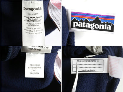 パタゴニア シンチラ フリース ベスト キッズ ベビー 80cm 程/ 18年製 Patagonia 赤ちゃん フルジップ 重ね着 前開き ハイネック ネイビー