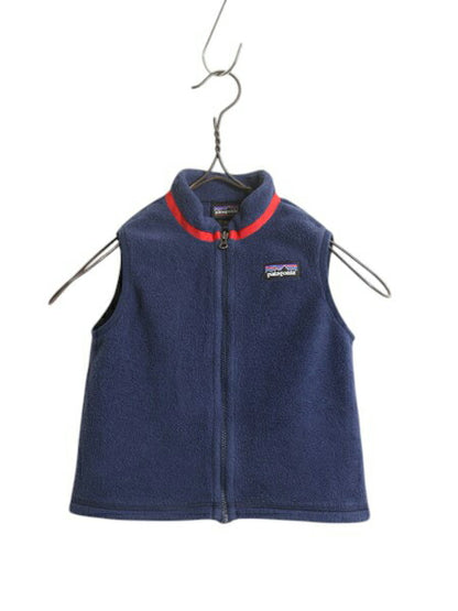パタゴニア シンチラ フリース ベスト キッズ ベビー 80cm 程/ 18年製 Patagonia 赤ちゃん フルジップ 重ね着 前開き ハイネック ネイビー