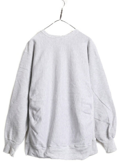 90s チャンピオン リバースウィーブ カレッジ プリント スウェット メンズ XL 程/ 古着 90年代 オールド Champion 大きいサイズ 裏起毛 灰