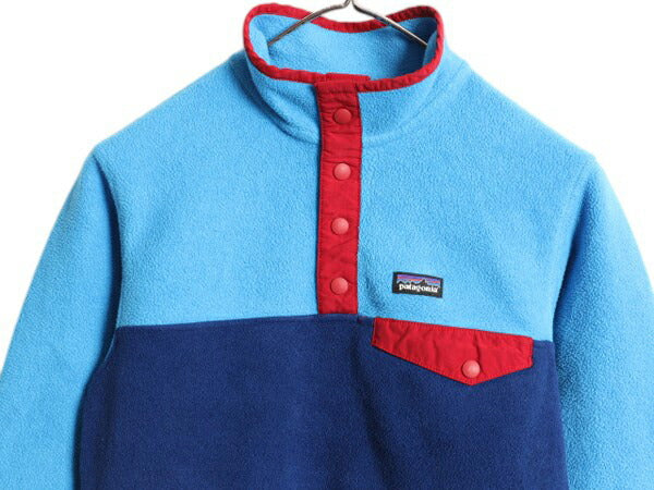 パタゴニア ライトウェイト シンチラ スナップT キッズ ボーイズ L 150cm 程 古着 フリース 15年製 PATAGONIA 子供 プルオーバー ブルゾン