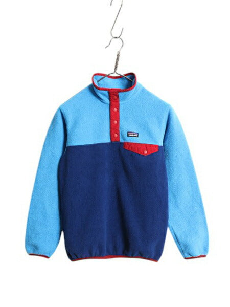 パタゴニア ライトウェイト シンチラ スナップT キッズ ボーイズ L 150cm 程 古着 フリース 15年製 PATAGONIA 子供 プルオーバー ブルゾン