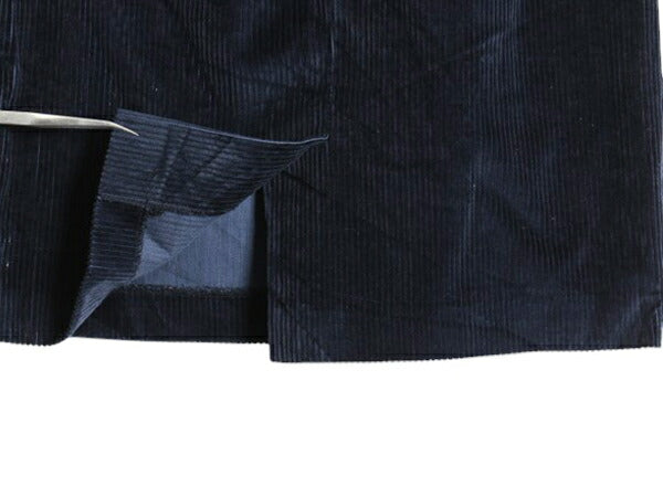 70s USA製 ブルックスブラザーズ 太畝 コーデュロイ タイト スカート レディース XS 程 / 70年代 ヴィンテージ BROOKS BROTHERS タック 紺