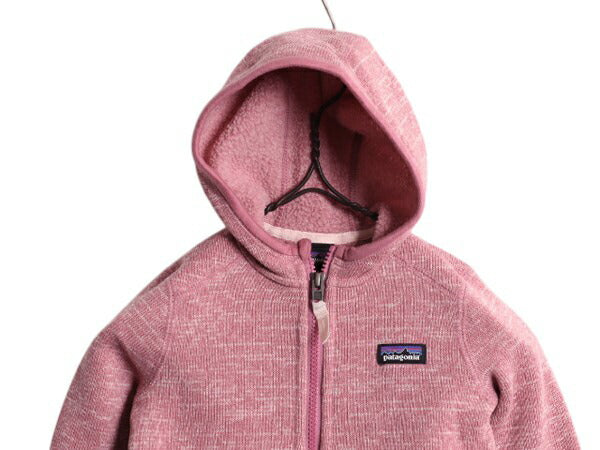 US企画 パタゴニア ベターセーター フーディ キッズ ガールズ 3歳 90cm 100cm 古着 22年製 Patagonia フリース ニット フルジップ パーカー