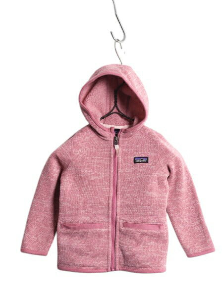 US企画 パタゴニア ベターセーター フーディ キッズ ガールズ 3歳 90cm 100cm 古着 22年製 Patagonia フリース ニット フルジップ パーカー