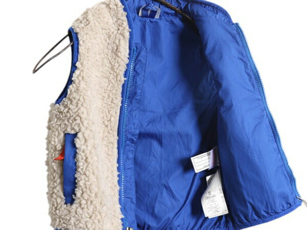 パタゴニア レトロX フリース ベスト キッズ ベビー 2歳 90cm 程 17年製 Patagonia アウトドア ボア パイル フルジップ 毛長 ポケット付き