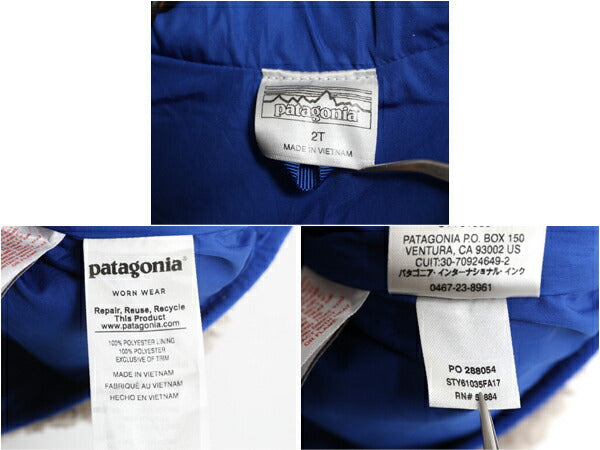 パタゴニア レトロX フリース ベスト キッズ ベビー 2歳 90cm 程 17年製 Patagonia アウトドア ボア パイル フルジップ 毛長 ポケット付き