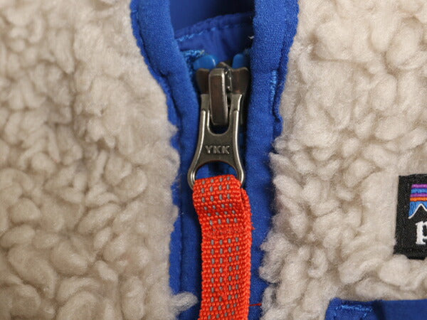 パタゴニア レトロX フリース ベスト キッズ ベビー 2歳 90cm 程 17年製 Patagonia アウトドア ボア パイル フルジップ 毛長 ポケット付き
