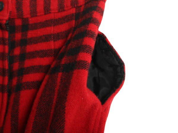 90s USA製 ウール リッチ チェック ウール フリンジ付 タイト スカート レディース XS 程 旧タグ オールド WOOLRICH ツートン ライナー付き