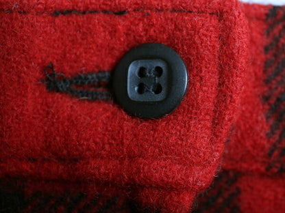 90s USA製 ウール リッチ チェック ウール フリンジ付 タイト スカート レディース XS 程 旧タグ オールド WOOLRICH ツートン ライナー付き