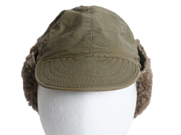 50s 米軍実物 US ARMY M-Q1 フィールド パイル キャップ 実寸 57cm M 程/ 帽子 50年代 ヴィンテージ ミリタリー 耳当て付き 裏ボア カーキ