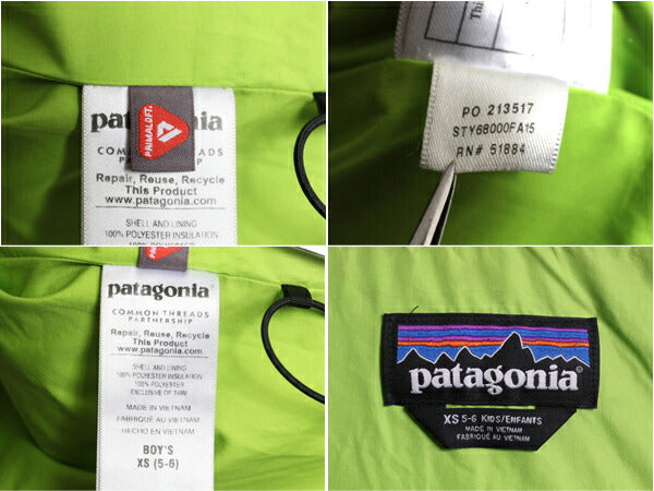 パタゴニア ナノパフ ジャケット キッズ XS 110cm 程 16年製 Patagonia 中綿 キルティング ナイロン ブルゾン フルジップ パッカブル 子供