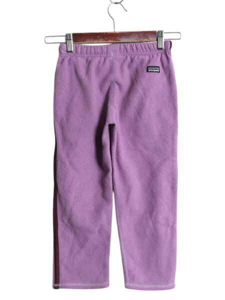 パタゴニア フリース パンツ キッズ ガールズ XS 110cm 程 古着 05年製 Patagonia アウトドア 子供用 イージーパンツ ワンポイント 紫 子供