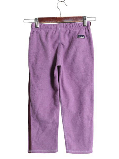パタゴニア フリース パンツ キッズ ガールズ XS 110cm 程 古着 05年製 Patagonia アウトドア 子供用 イージーパンツ ワンポイント 紫 子供
