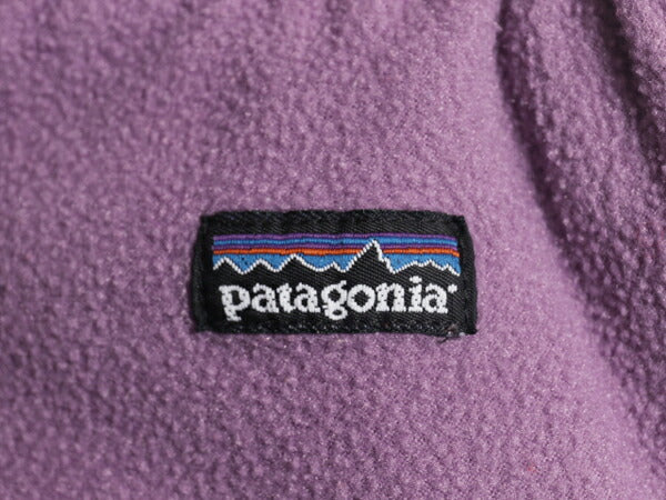 パタゴニア フリース パンツ キッズ ガールズ XS 110cm 程 古着 05年製 Patagonia アウトドア 子供用 イージーパンツ ワンポイント 紫 子供
