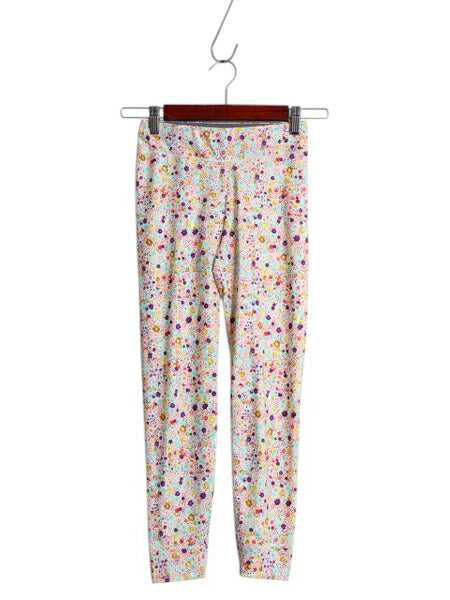 パタゴニア キャプリーン レギンス キッズ ガールズ M 古着 アウトドア 花柄 タイツ スパッツ ストレッチ インナー パンツ 子ども ボトムス
