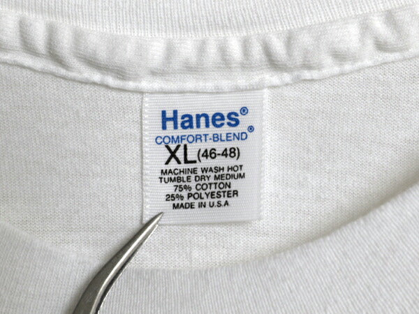 90s USA製 ヘインズ 無地 半袖 Tシャツ メンズ XL 小さめ L 程/ オールド シングルステッチ インナー アンダーシャツ カットソー シンプル