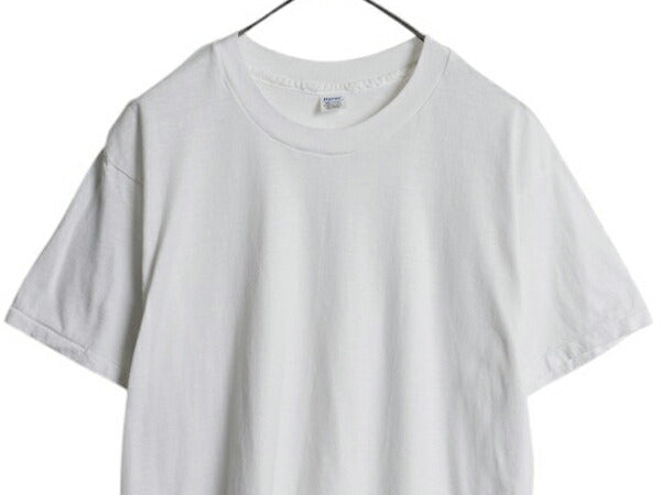 90s USA製 ヘインズ 無地 半袖 Tシャツ メンズ XL 小さめ L 程/ オールド シングルステッチ インナー アンダーシャツ カットソー シンプル