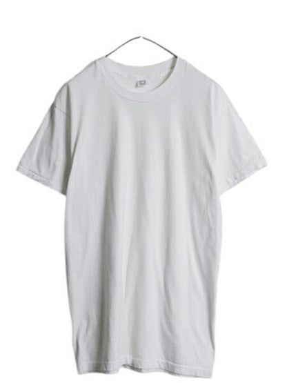90s USA製 ヘインズ 無地 半袖 Tシャツ メンズ XL 小さめ L 程/ オールド シングルステッチ インナー アンダーシャツ カットソー シンプル