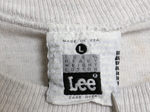 90s USA製 企業 ロゴ プリント 半袖 Tシャツ メンズ L オールド コットン ヘビーウェイト カットソー シンプル 当時物 ワンポイント グレー