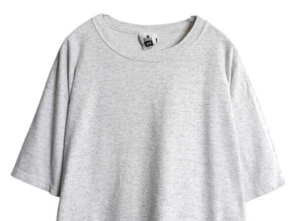 90s USA製 企業 ロゴ プリント 半袖 Tシャツ メンズ L オールド コットン ヘビーウェイト カットソー シンプル 当時物 ワンポイント グレー
