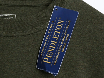 デッドストック ペンドルトン ポケット付き 無地 半袖 Tシャツ メンズ XL 古着 ポケT カットソー ボックス ヘビーウェイト 大きいサイズ 緑
