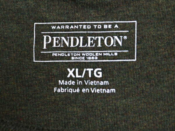 デッドストック ペンドルトン ポケット付き 無地 半袖 Tシャツ メンズ XL 古着 ポケT カットソー ボックス ヘビーウェイト 大きいサイズ 緑