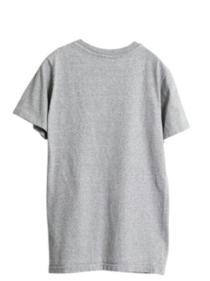 90s USA製 3段 カレッジ プリント 半袖 Tシャツ メンズ レディース S / オールド シングルステッチ カットソー ヘビーウェイト シンプル 灰