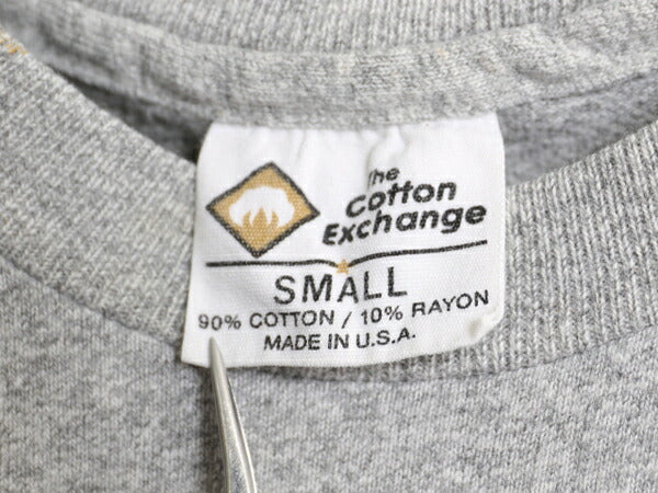 90s USA製 3段 カレッジ プリント 半袖 Tシャツ メンズ レディース S / オールド シングルステッチ カットソー ヘビーウェイト シンプル 灰